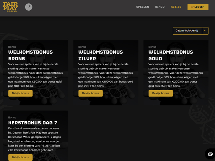 Bonussen van Fair Play Online Casino in 2023