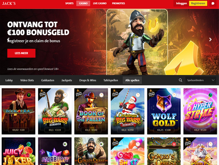 Spellen van Jack's Casino & Sports in 2023