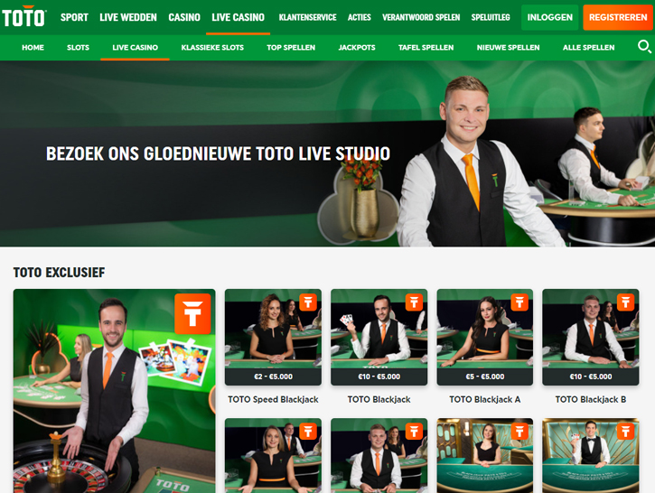 Live casino van Toto Casino in 2023