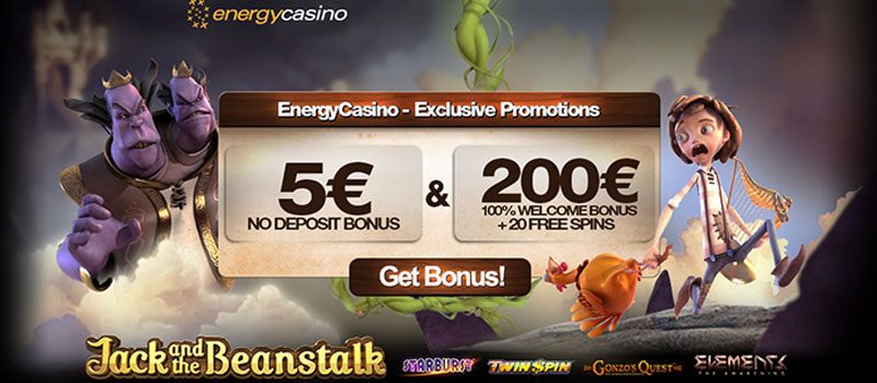 Voorbeeld no deposit bonus van EnergyCasino