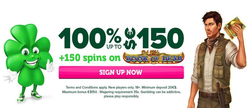 Voorbeeld gratis spins bonus bij registratie bij Casino Luck