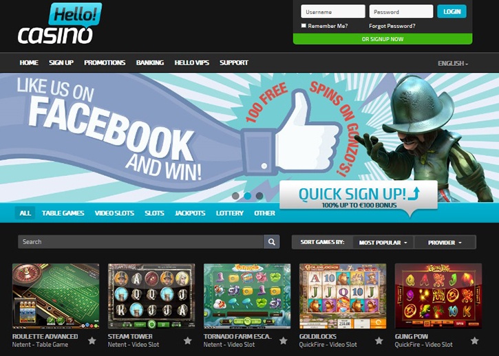 Website Hello Casino