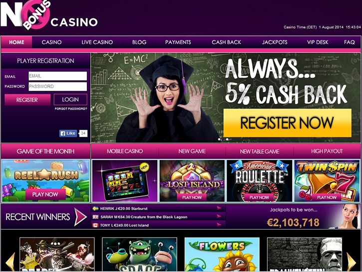 Website NoBonus Casino